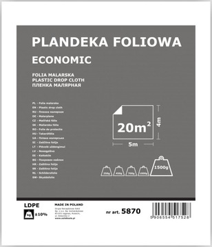 Solid Folia malarska PLANDEKA Economy 4x5m 5870