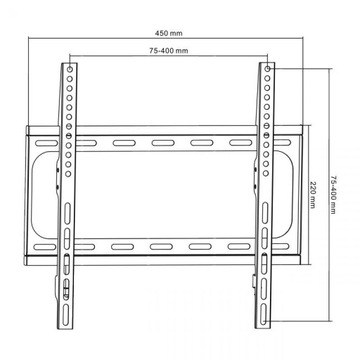 НАСТЕННОЕ КРЕПЛЕНИЕ ДЛЯ ПОДВЕСКИ ДЛЯ ЖК-ТЕЛЕВИЗОРА 26–55 ДЮЙМОВ VESA