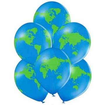 Balony Globe Kula Ziemska 6szt *1284*