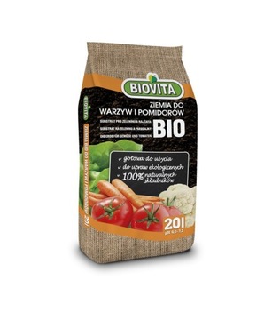 Ziemia BIO do warzyw i pomidorów 20l BIOVITA