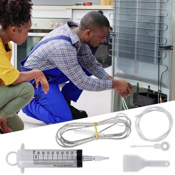 Набор для очистки сливной трубы холодильника 5 в 1, щетка, шприц, шланг