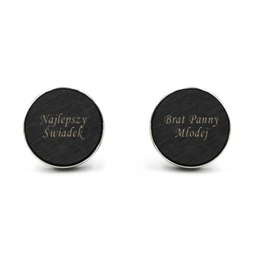 Spinki do mankietów z grawerem NAJLEPSZY ŚWIADEK