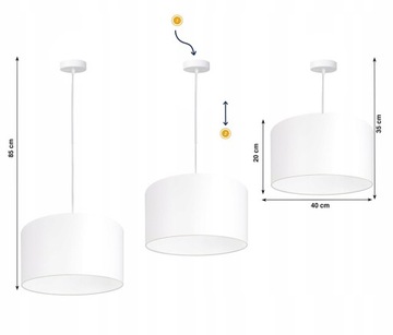 ПОДВЕСНОЙ СВЕТИЛЬНИК ПОТОЛОЧНЫЙ ЛЮСТРА АБАСУР 40 СМ БЕЛЫЙ СОВРЕМЕННЫЙ