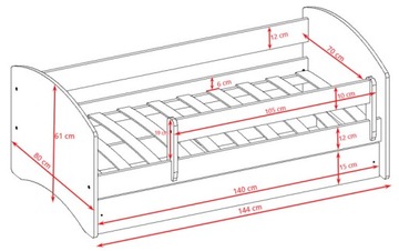 КРОВАТЬ ДЛЯ ДЕВОЧКИ С МАТРАСОМ == 70Х140 РОЗОВЫЙ