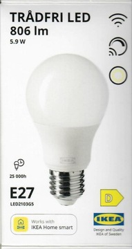IKEA TRADFRI Żarówka LED E27 806lm 2700K home smart zigbee