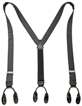 Подтяжки FINE в горошек с пуговицами, ГРАФИТОВАЯ ШЕРСТЬ