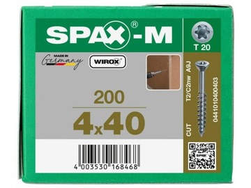 Wkręty do drewna SPAX spax-m 4.0 x 40 Główka Stoż