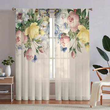 Оконные шторы с цветами Узор 32х241см