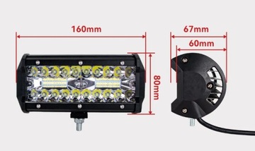 СВЕТОДИОДНАЯ ГАЛОГЕННАЯ ПОИСКОВАЯ РАБОЧАЯ ЛАМПА 120ВТ 10/12/24/30В