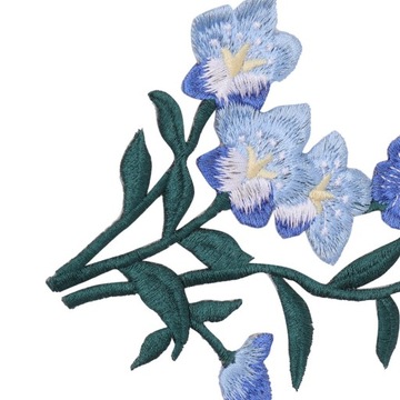 Наклейка из ткани с вышивкой нарциссов «сделай сам», декоративная аппликация HT