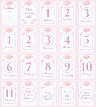 ФОТОКАРТЫ ПЕРВЫЙ ГОД ЖИЗНИ РОЗОВАЯ КОРОБКА Z2