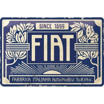 Tablica szyld FIAT LOGO 1899 ITALIA metal 20x30