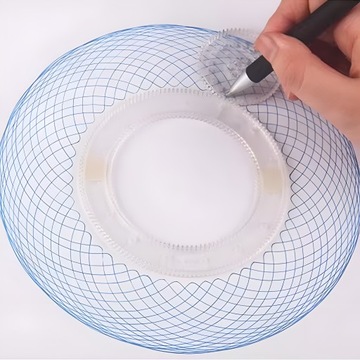 НАБОР ДЛЯ РИСОВАНИЙ СПИРОГРАФА, КРЕАТИВНЫЙ ДЛЯ ДЕТЕЙ, ИГРУШЕЧНАЯ РОЗОВАЯ РУЧКА