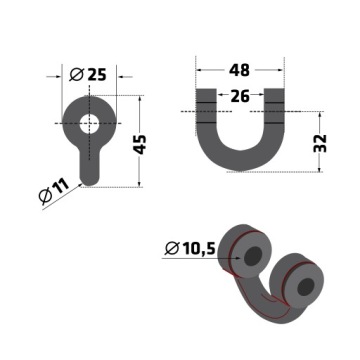 Набор колотушка + дужка RM-807 MUE-99 Muthing MU-C