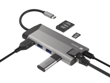 Stacja Dokująca + Etui Multiport Fowler Plus Adapter HUB, HDMI 4K, SD, DeX