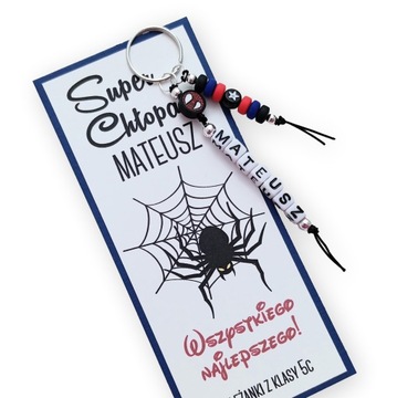 dzień chłopaka | UPOMINEK PREZENT BRELOK IMIENNY OD KOLEŻANEK spiderman