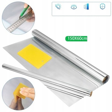 2x ОКОННАЯ ПЛЕНКА, ВЕНЕЦИАНСКОЕ ЗЕРКАЛО 150x60 см