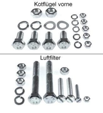 Шурупы MZ ES 250/2 TROPHY, оцинкованные, класс 8,8, разделены на группы