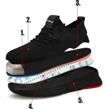 РАБОЧАЯ ОБУВЬ YATO СПОРТИВНЫЕ ПАБЫ SBP РАЗМЕР 42