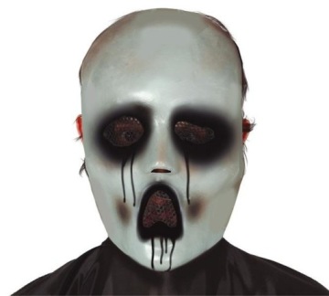 MASKA SZARA SZARY UPIÓR UPIORA MORDERCA HALLOWEEN