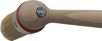 Кисточка-аппликатор большая для нанесения мазевой пасты, 50 мм, изогнутая, толстая, деревянная.