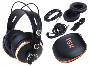 Słuchawki nauszne zamknięte ISK HD9999 + etui pady