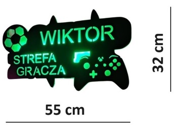 3D светодиодный ночник с названием Football GAME ZONE CONSOLE в подарок