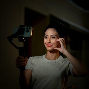 3-осевой подвес и кронштейн для телефона Hohem iSteady V3 Black со светодиодной лампой