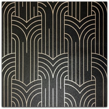 ОБОИ ГЕОМЕТРИЧЕСКИЕ ОБОИ АРТ ДЕКО ЧЕРНЫЕ UGEPA