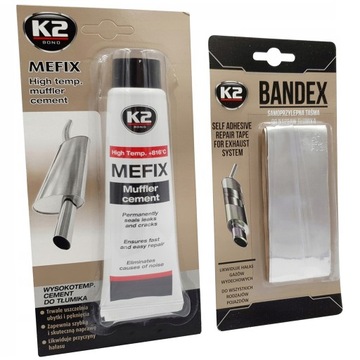 Zestaw Naprawczy Tłumika Tłumików K2 MEFIX CEMENT BANDEX