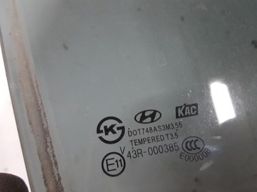 HYUNDAI I40 11-18R KOMBI SKLO (OKNO) DVEŘE PRAVÁ ZADNÍ