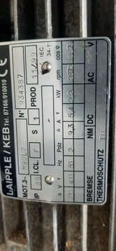 Silnik elektryczny 2.2kW z przekładnią NMS90 KEB