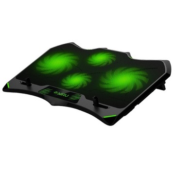 ОХЛАЖДАЮЩАЯ ПОДСТАВКА ДЛЯ НОУТБУКА 15,6 ДЮЙМА, ЧЕРНАЯ, РЕГУЛИРУЕМАЯ ПОДСТАВКА С СВЕТОДИОДНОЙ СВЕТОДИОДНОЙ ПОДДЕРЖКОЙ И USB