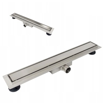 AQUAUNO ODPŁYW LINIOWY SLIM 70 cm CZARNY OBROTOWY WYSOKA PRZEPUSTOWOŚĆ 57mm