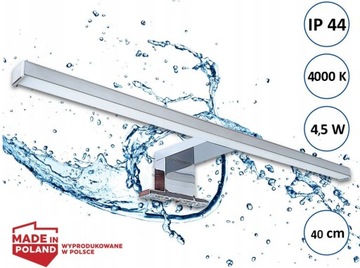 ШКАФ ДЛЯ ВАННОЙ С ЗЕРКАЛОМ И СВЕТОДИОДНЫМ ОСВЕЩЕНИЕМ 50 СМ - ДУБ СОНОМА