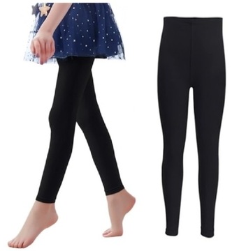 Getry Leginsy Rajstopy Mikrofibra 40DEN CZARNE 140/146