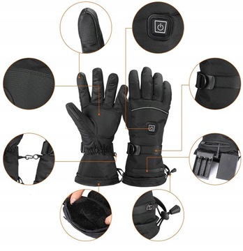 ПЕРЧАТКИ С ПОДОГРЕВОМ, ВОДОНЕПРОНИЦАЕМЫЕ ЗИМНИЕ L