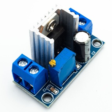 Moduł LM317 regulowany stabilizator napięcia zasilacz 1.5A 37V + radiator