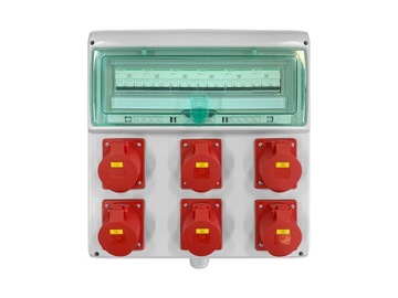 SKRZYNKA ELEKTRYCZNA GOTOWA GNIAZDA 6x32A 5P 400V