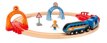 Набор поездов BRIO World Smart Tech Sound Action Tunnel Circle с батарейным питанием