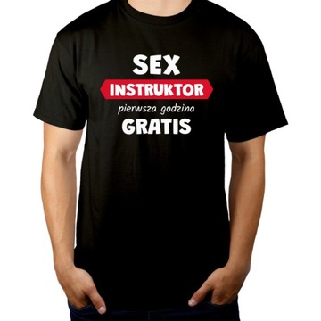 SEX Instruktor gratis śmieszna koszulka,L