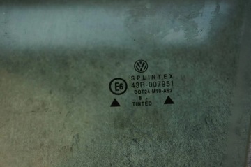 SKLO (OKNO) DVEŘE LEVÝ PŘEDNÍ VW BORA KOMBI - 24-M19-AS2