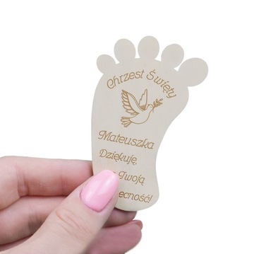 Podziękowania Dla Gości Chrzest Magnes Stópka