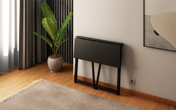 Легкий промышленный минималистичный складной стол LOFT Leader 1.5 Black