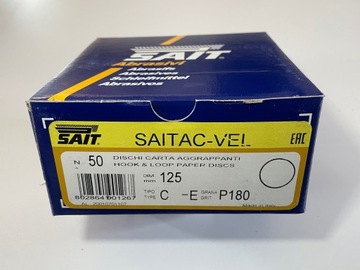 наждачная бумага липучка 125мм р800 (50 шт.) SAIT