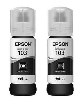 2x oryginalny czarny tusz Epson 103 oryginał tusze czarne podwójny black ET