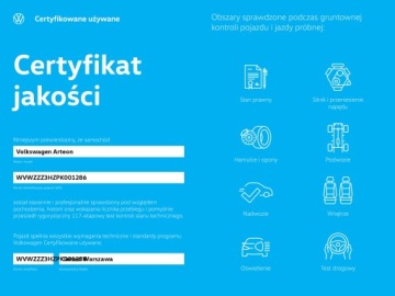 Volkswagen Arteon Fastback Facelifting 2.0 TSI 280KM 2022 Volkswagen Arteon 2.0 TSI 280KM 4Motion Elegance H, zdjęcie 4