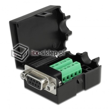 Adapter terminal RS-232 w obudowie żeński Sub-D 9p