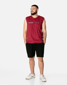 Duża Koszulka Męska Bez Rękawów Bokserka Podkoszulek Tank Top 3017-8 r 5XL