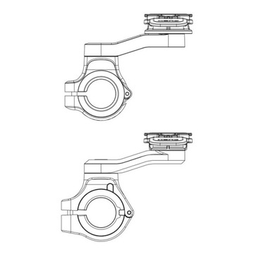 База QUAD LOCK PRO, установленная на руле, черная